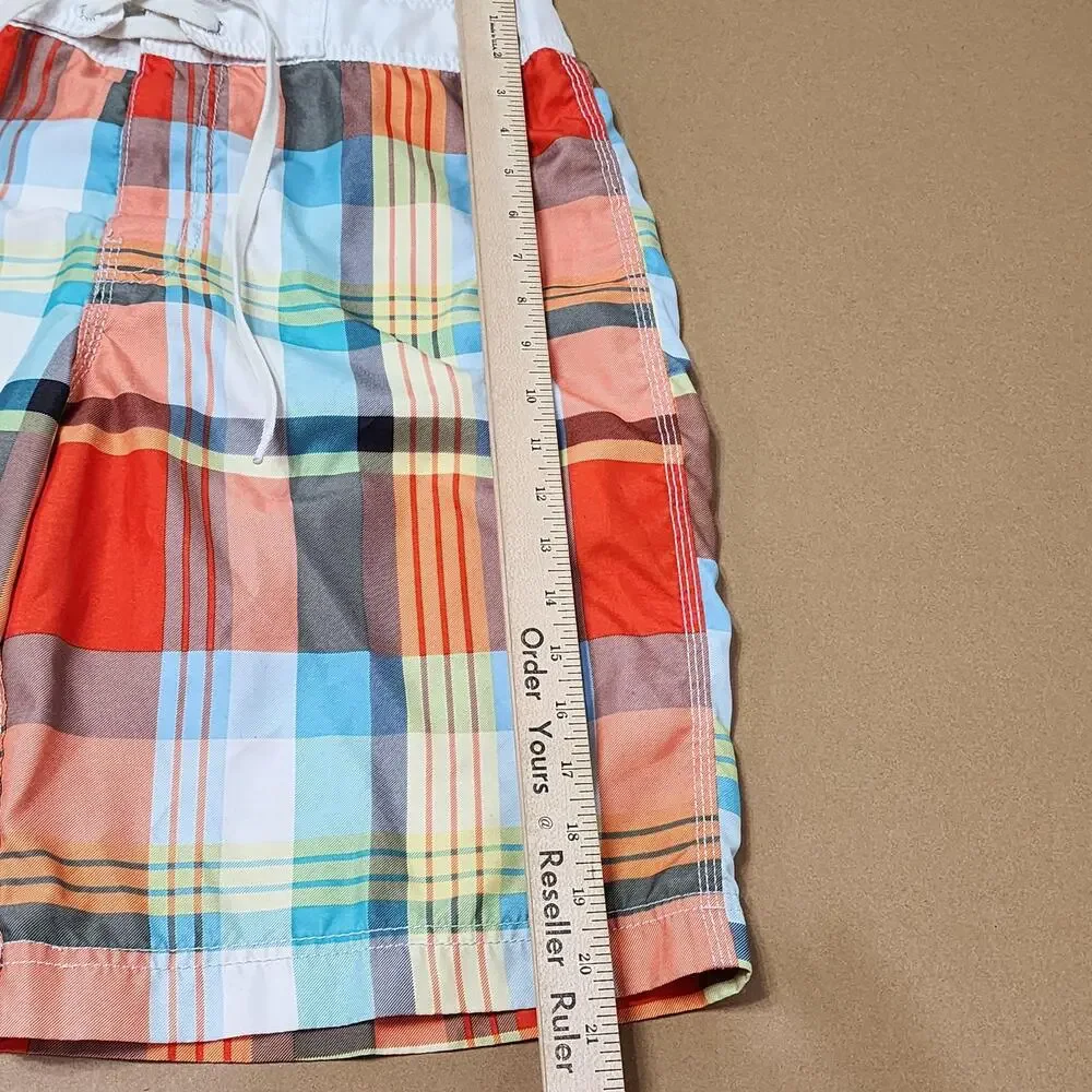 American Eagle Outfitters Board Shorts Mens Medium Multicolor Plaid Lined Swim
